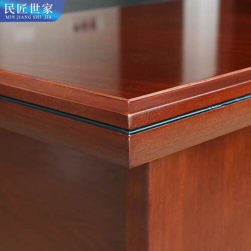 总裁老板办公室桌椅组合 中式简约经理主管办公桌子实木皮大班桌