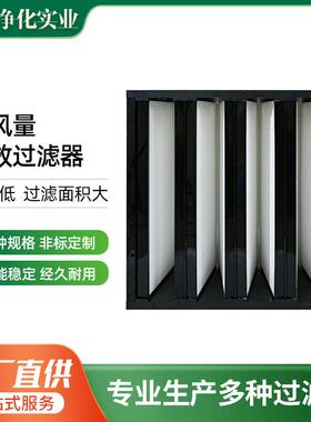 厂家生产大风量效过滤器 农牧猪舍W型大风量亚效过滤器定制