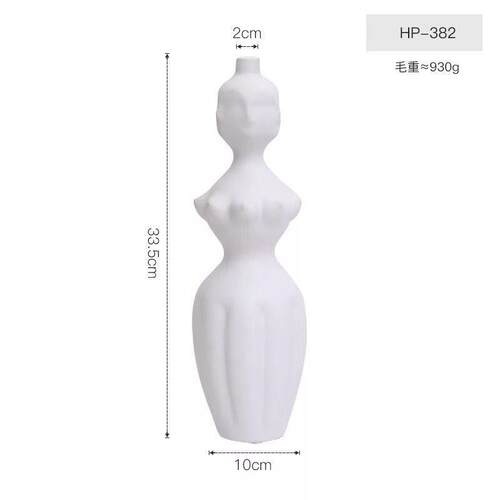 创意摆件客厅家居简约工艺品花瓶人脸批发北欧陶瓷艺术现代装饰品