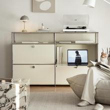 Unicafurn中古模块组合柜不锈钢餐边柜包豪斯ins客厅简约储物斗柜