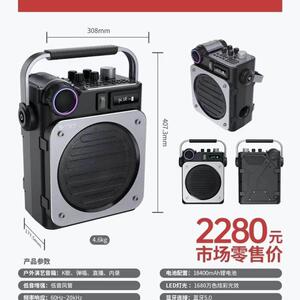 不见不散S201流浪者弹唱直播演绎音响小身材大能全金属手持麦 S20