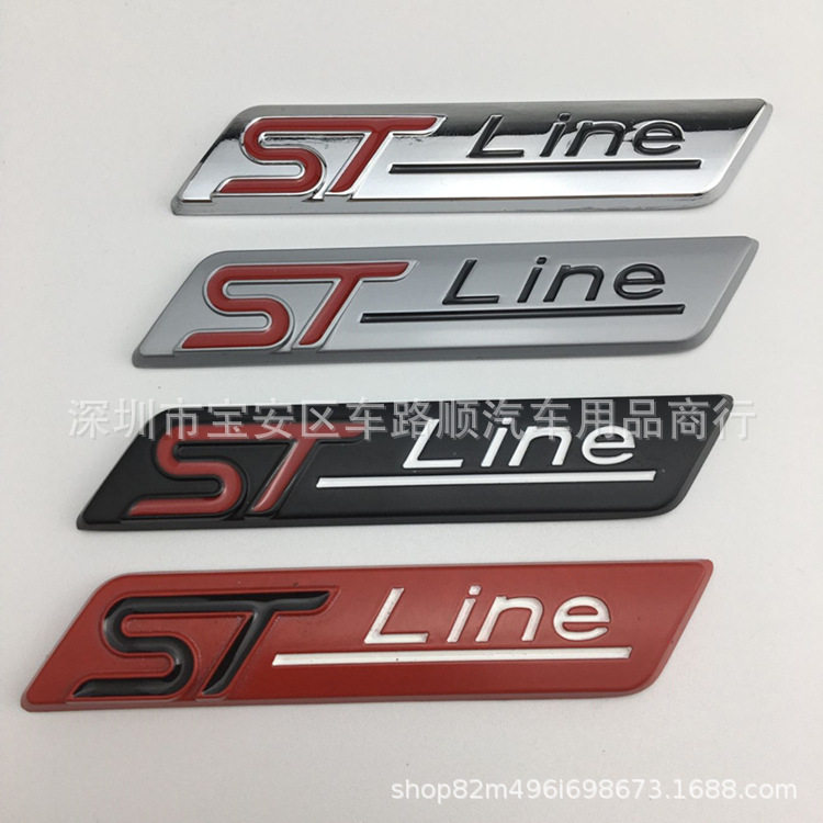 适用锐际 福克斯车贴改装STline车标金属标st line叶子板标 侧标