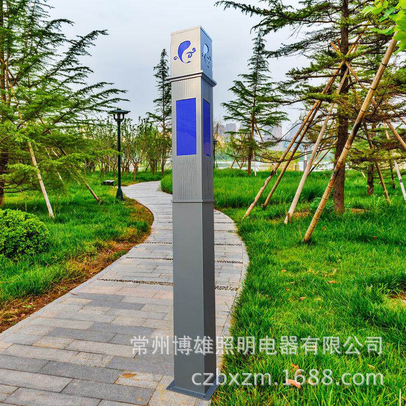 方形景观灯户外3米4米庭院灯中杆灯公园广场路灯草坪灯花园灯柱