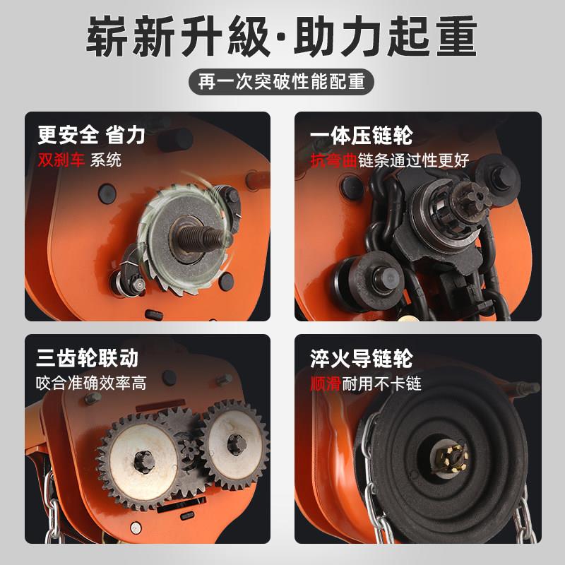 世0友手拉(五5葫芦1/2/3/吨倒炼1T铁葫芦型起重工具吊小机手动葫