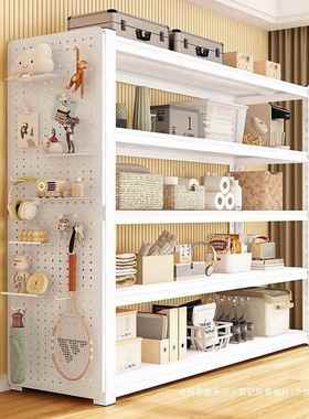 家用物加落地置架阳台书房物卧室多层可调节收纳储PZW架厚洞洞组