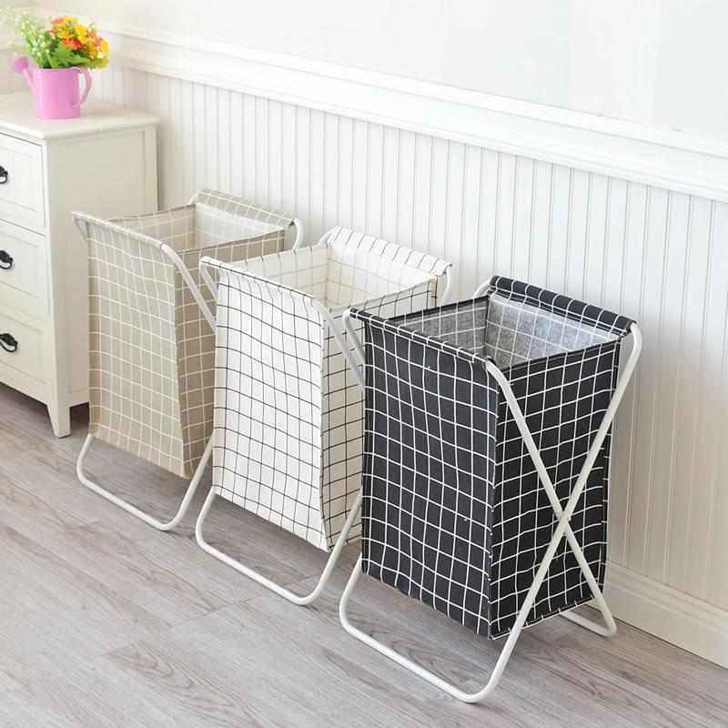 可拆卸折叠格子布艺收纳袋多功能脏衣篮铁架家居整理收纳筐0939,收纳整理,其他收纳篮,淘宝优惠券,粉丝福利购,淘宝优惠卷