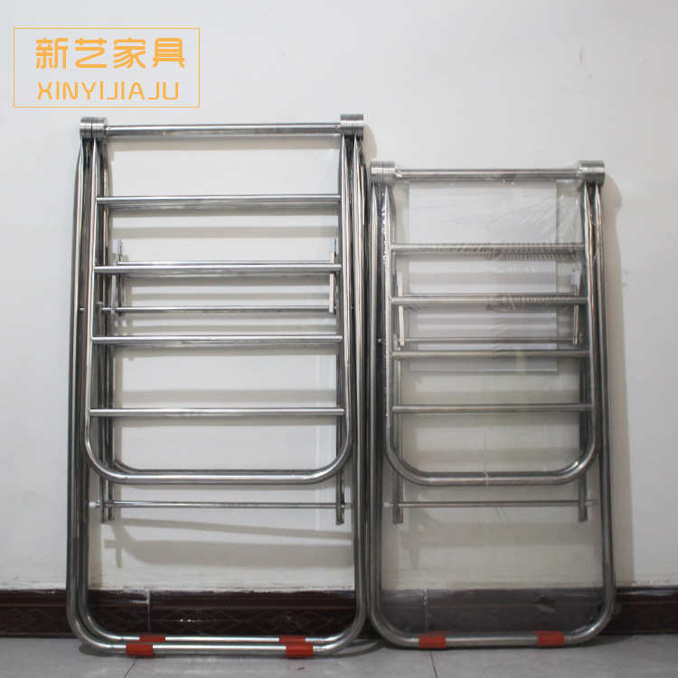 不锈钢折叠晾衣架批发家用阳台落地晾衣架批发室内翼型晒衣架