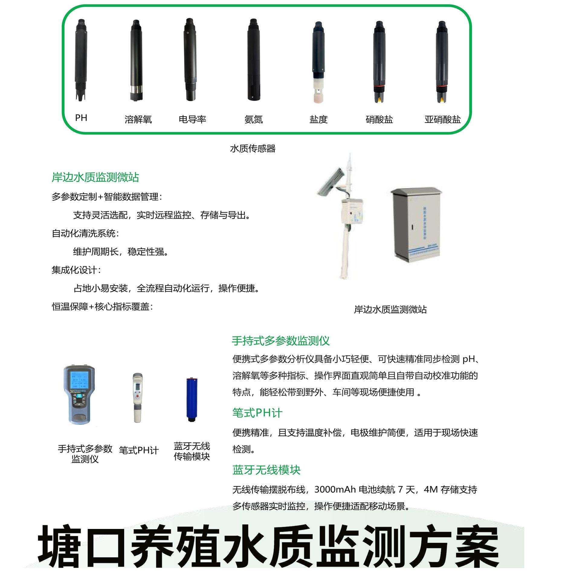 塘口养殖水质监测方案 农业行业细分场景多参数水质在线监测