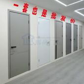 家用卧室门实木覆合门PET实木门简约免漆门隔音房间门白色碳晶室