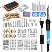 电烙铁 调温内热式 跨境90件雕刻烙铁 线带开关维修工具电烙铁套装