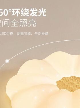 奶油风卧室灯现代简约2024年新款led吸顶灯超亮主卧房间灯具