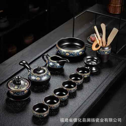 功夫茶具套装日式泡茶壶盖碗茶具家用简约陶瓷茶杯套装现代冲茶器