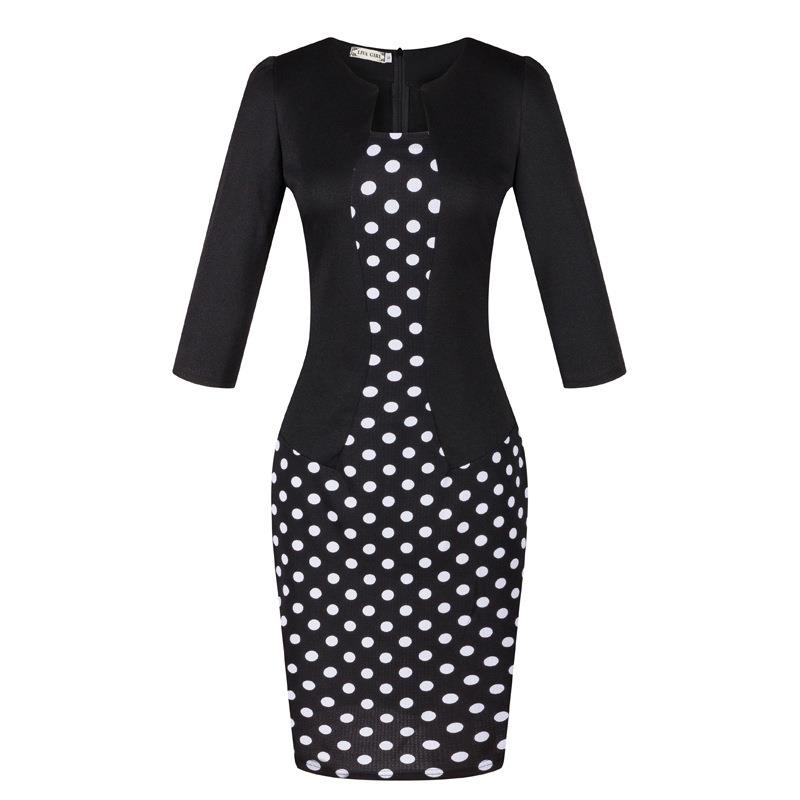business sleeve skirt dress two-piece lace pencil fake belt