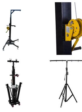 广东出售晚会灯光手摇三脚架重型6米4.2米黑色灯架