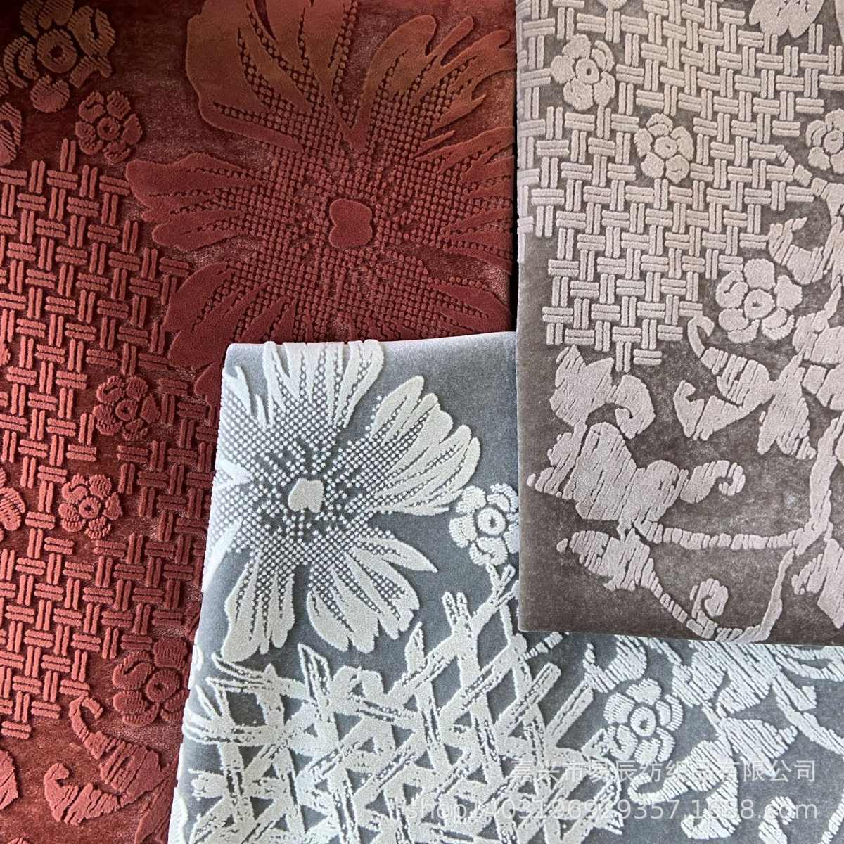 现货供应 防静电 三防 绒上绒植绒 沙发布 藤条花绒布