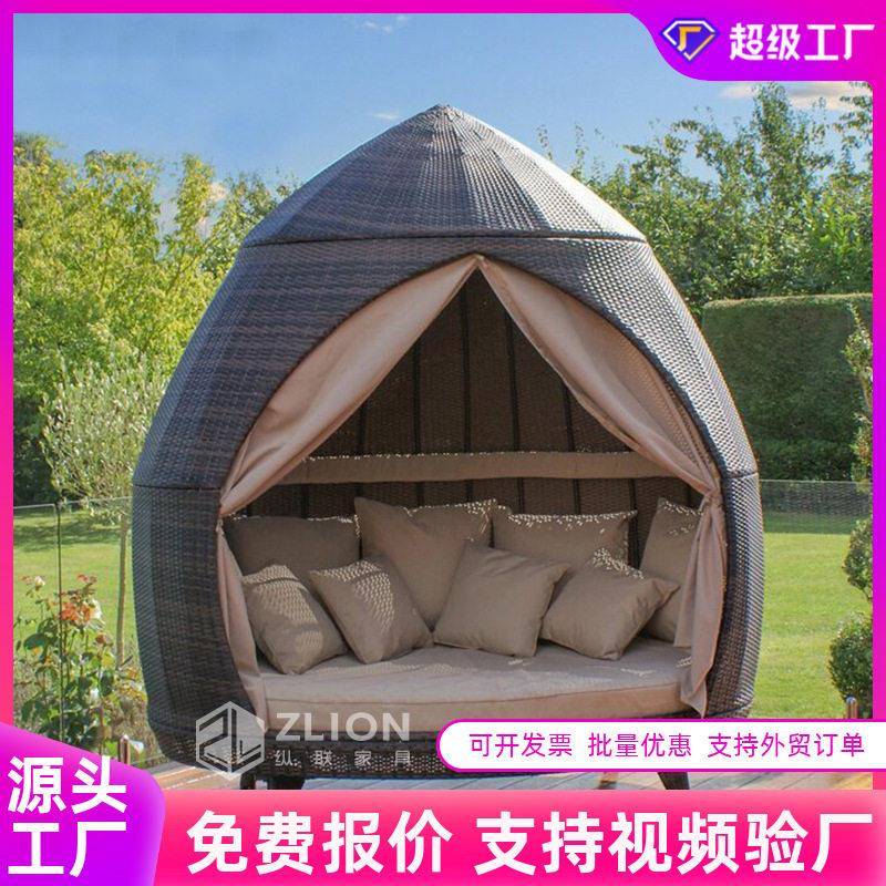 定制家具鸟笼躺床别墅度假村民宿酒店游泳池户外休闲网红沙滩躺椅