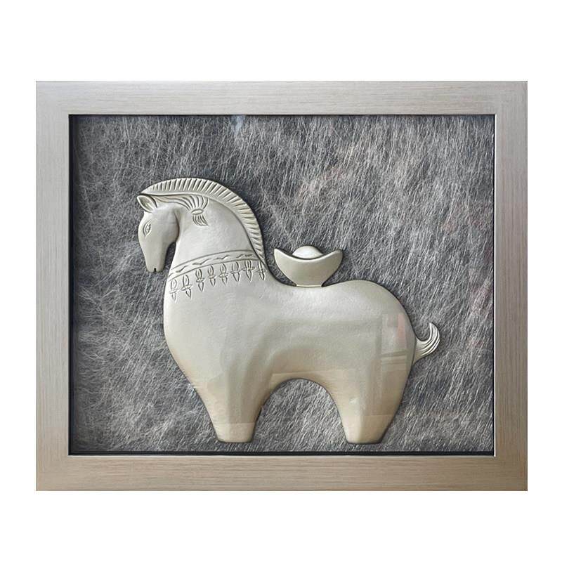 电表箱装饰强画简约现代轻奢画电箱遮YZH-6022挡画立体画刻画雕马