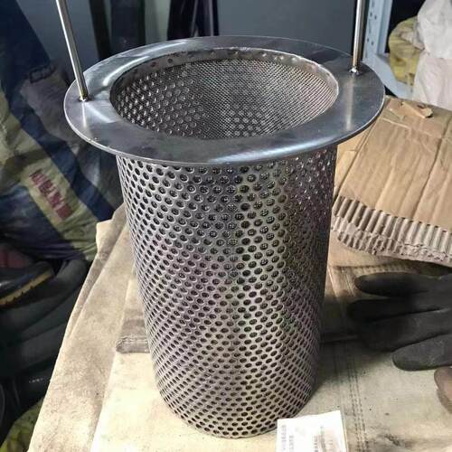 定制篮式过滤器滤芯304不锈钢过滤网筒提篮式滤网桶法兰过滤网