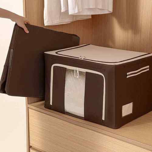 整理师收纳箱环保收纳箱防水牛津布六钢架衣物棉被百纳整理储物箱