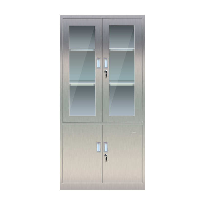 304不锈钢文件柜更衣柜员工档案带锁储物柜食堂碗柜车间多门鞋柜