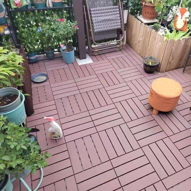 塑木地板户外阳台露台庭院别墅室外防水防霉地面装饰方块加厚拼接