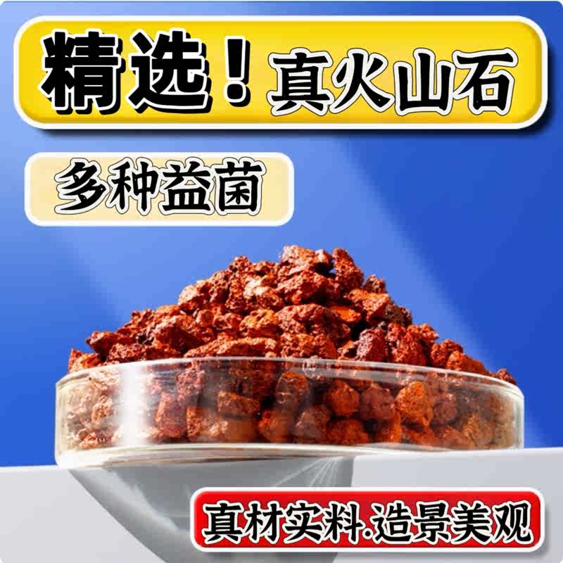 鱼缸火山石造景底砂材料装饰石头净水古法养鱼龟缸水草天然底沙子