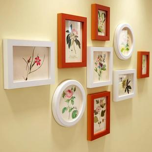 雕花圆素实木相框现代创意照片墙 2618 相框墙 包邮