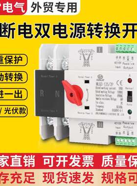 110V市电款切换不断电ATS双电源自动转换开关 NLQ3-2P/100A63A80A