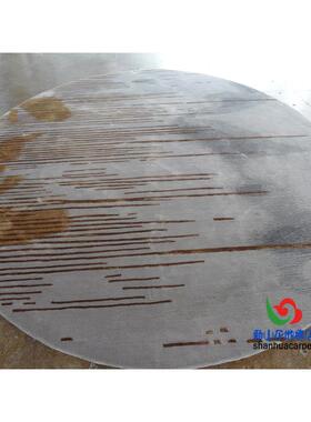 新中式水墨画圆形手工羊毛灰色客厅茶几沙发地毯餐厅书桌大厅玄关
