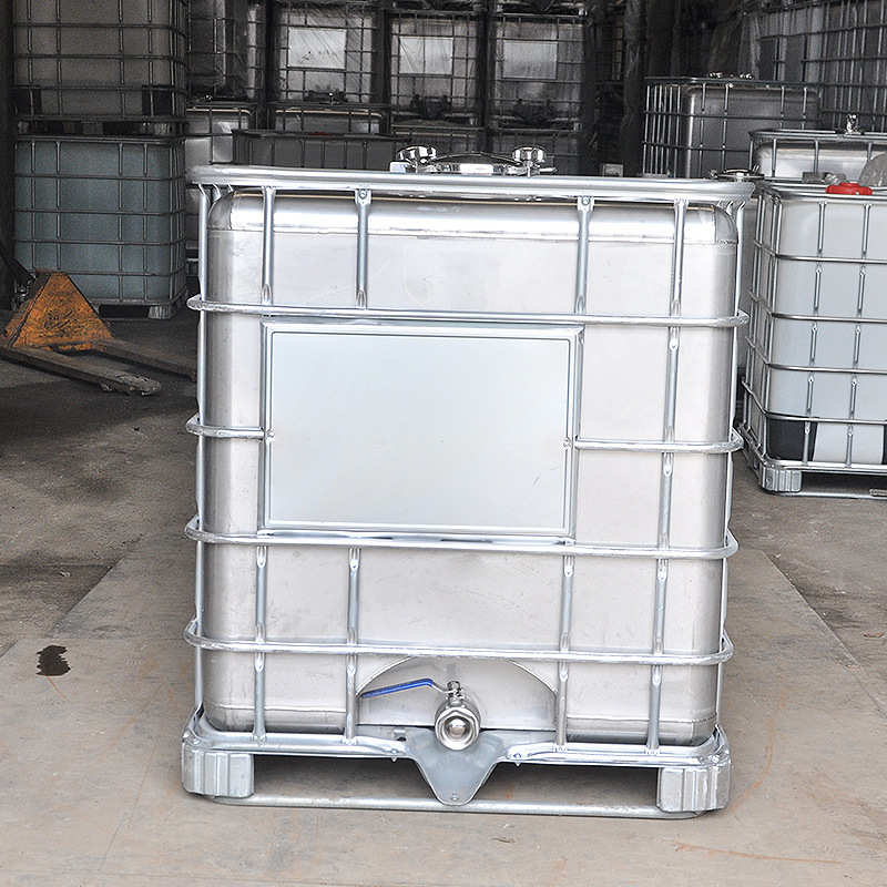 厂家批发全新不锈钢吨桶立式吨桶带铁架方形500升吨桶现货