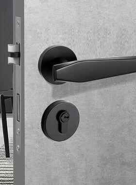 现代内简约室卧色室房门分体门锁多静音家锁体木612门用把手