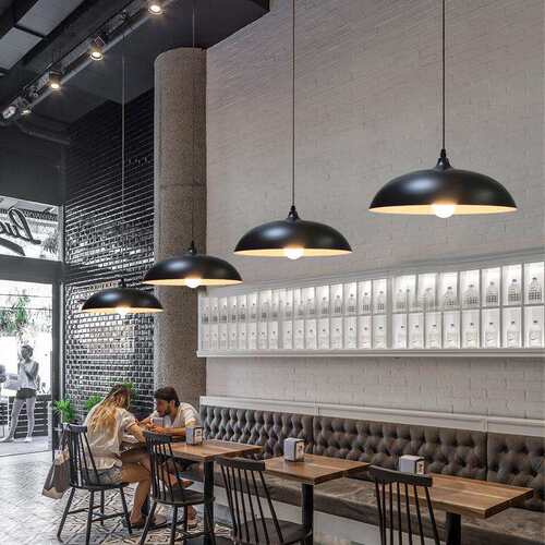 古业风装饰吊灯餐饮餐办公简室咖啡厅吧厅台约349店铺复商用灯罩