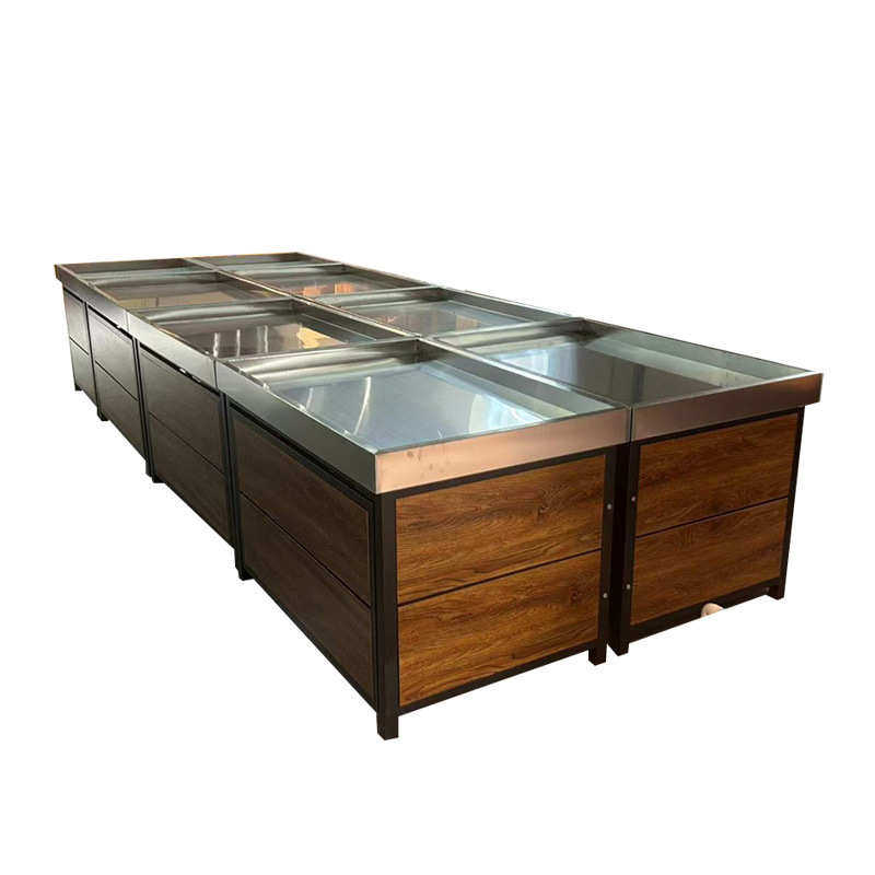 不锈钢蔬果展架蔬菜陈列架水果展示架多功能生鲜果蔬架超市货架