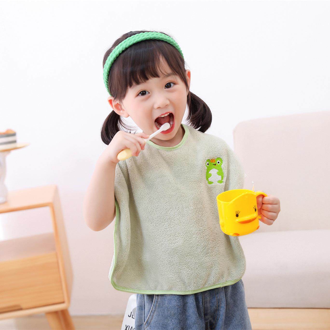 儿童洗漱巾刷牙洗脸防水围嘴幼儿宝宝口水毛巾擦脸不湿衣漱口围兜,婴童用品,小围嘴,淘宝优惠券,粉丝福利购,淘宝优惠卷