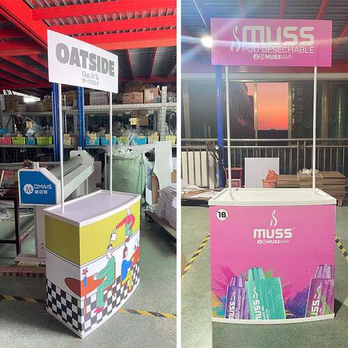 外贸源头工厂PP促销台折叠品尝台宣传桌ABS展示台便携PP促销台
