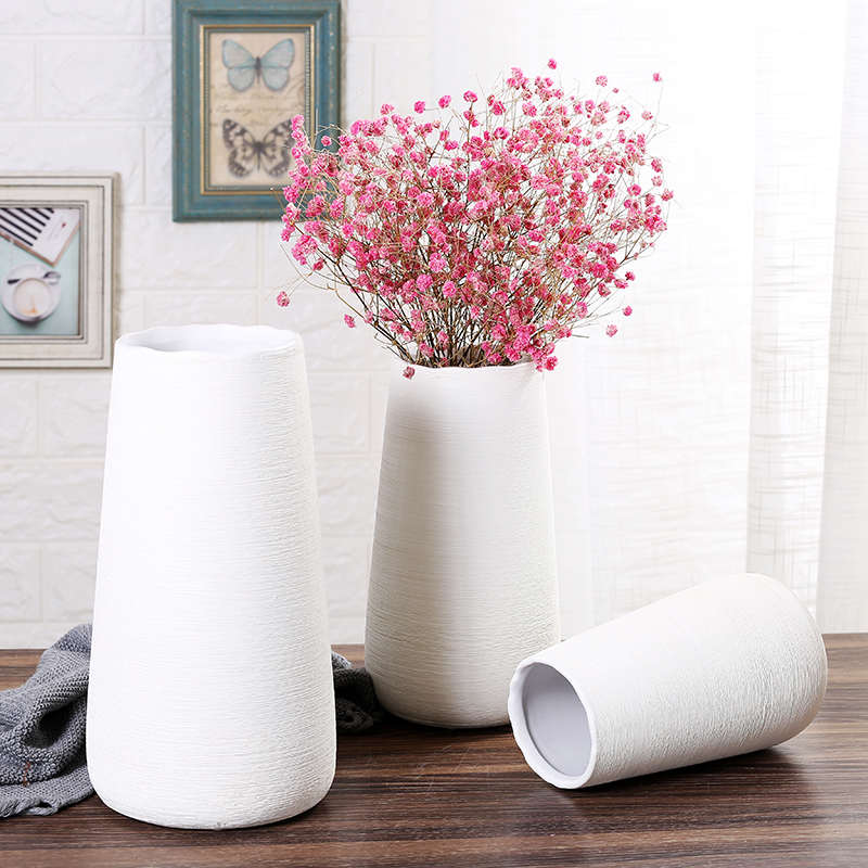 北欧陶瓷花瓶摆件现代简约创意小清新干花插花器客厅玄关桌面装饰