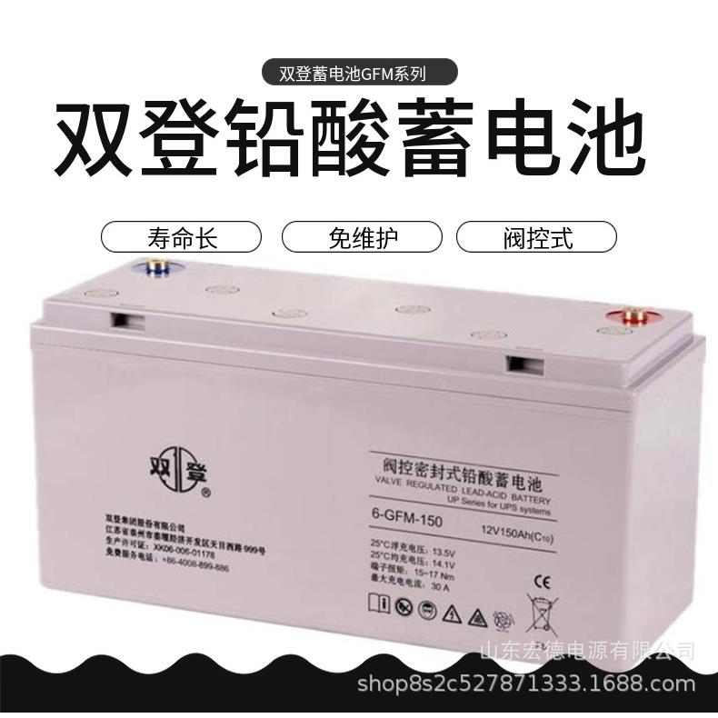 双登蓄电池12V100AH 双登6-GFM-100蓄电池 电瓶 质保三年