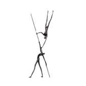 创意铁人物艺电视柜酒柜人摆件体操铸铁客厅摆件现代抽象个性 杂技