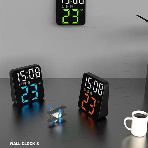 Digital Alarm Clock for Bedrooms with Temperature Adjustable