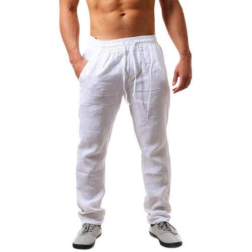 X 78717 Hip Hop Breathable Linen Casual Pants 嘻哈宽松长裤