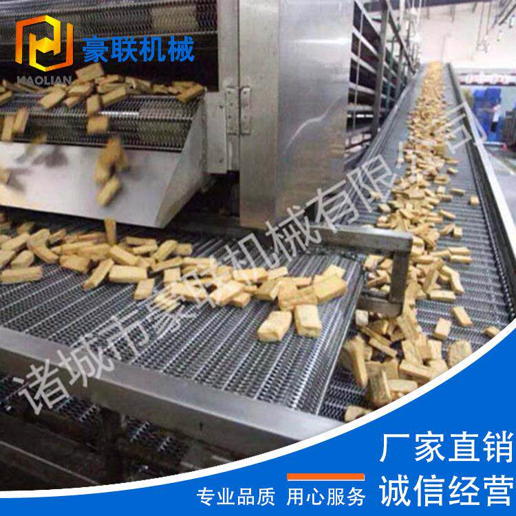 油炸豆腐干设备全自动油炸线炸沙琪玛江米条休闲食品油炸设备