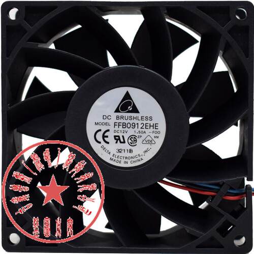 原装台达 FFB0912EHE12V 1.5A 9CM 9038 大风量机箱暴力散热风扇