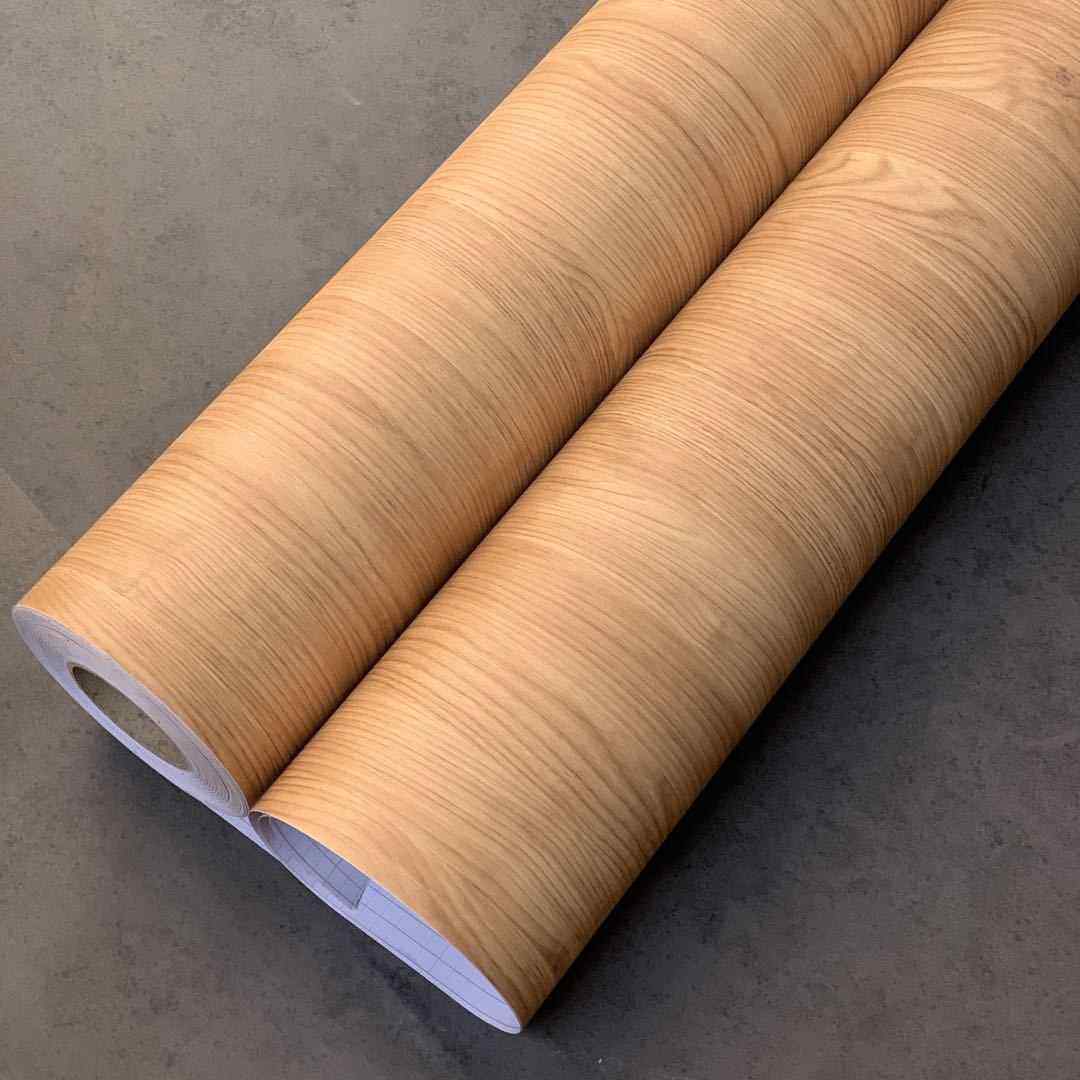 做旧质感仿木纹自粘墙纸壁纸家具柜面翻新贴纸波音软片装饰膜