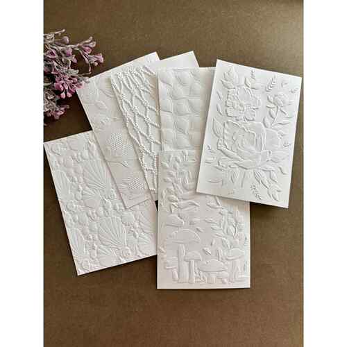 爱心3D纹理板 塑料凹凸压花板压模DIY压花印夹片相册贺卡手帐卡片