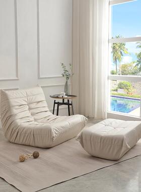 毛毛虫懒人沙发小阳台单QKR人休可闲椅科技布沙发户型可躺睡科技