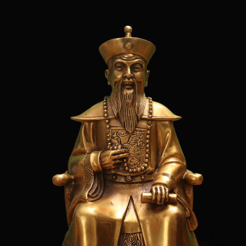 铜黄三太爷黄三太奶神像供奉铜像摆件