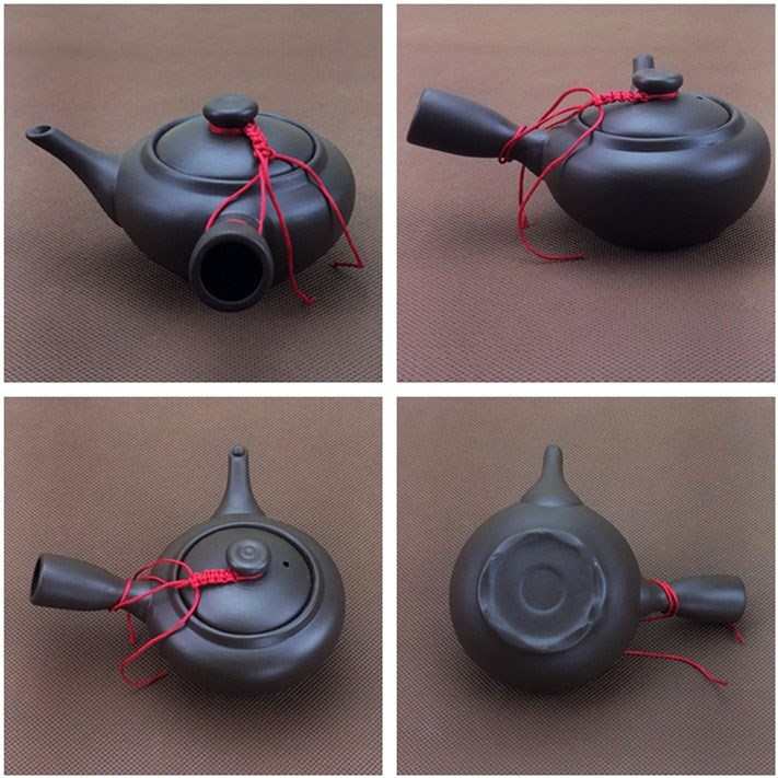 紫砂茶壶茶具广东侧把壶带把手手柄壶有过滤壶小大号单柄长嘴新品