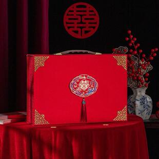 彩礼钱盒子订婚礼金箱结婚现金聘金聘礼盒提亲红包压钱箱婚庆直销