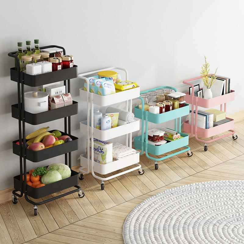 地置物架2020厨房卫生间移动手房推车落层杂物整理收纳厨置多物架