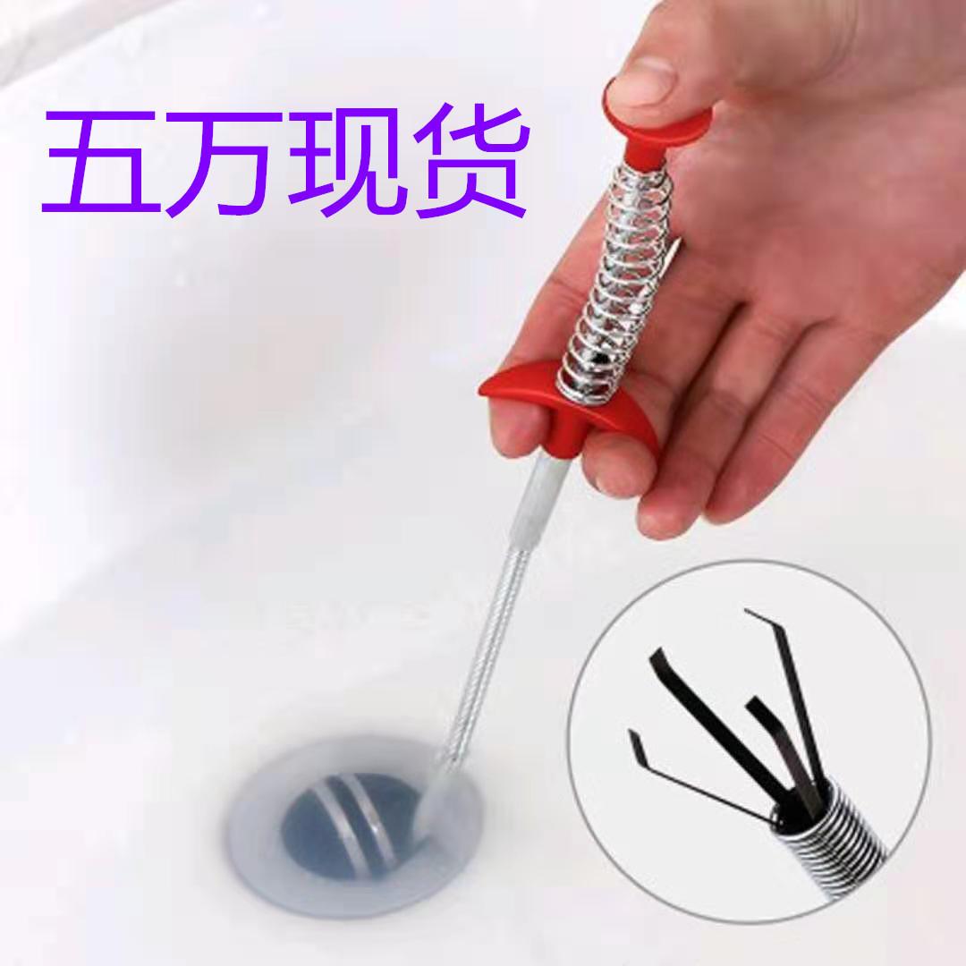 四爪取物器下水道垃圾夹拾取器可弯曲手捏管道疏通器
